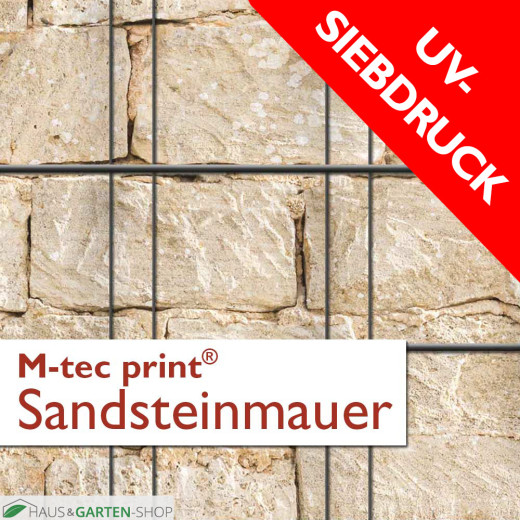 M-tec print® Siebdruck - Sandsteinmauer | 3er Pack
