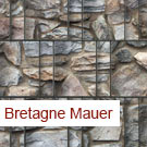 Motiv Gitterzaun Steinmauer Bretagne