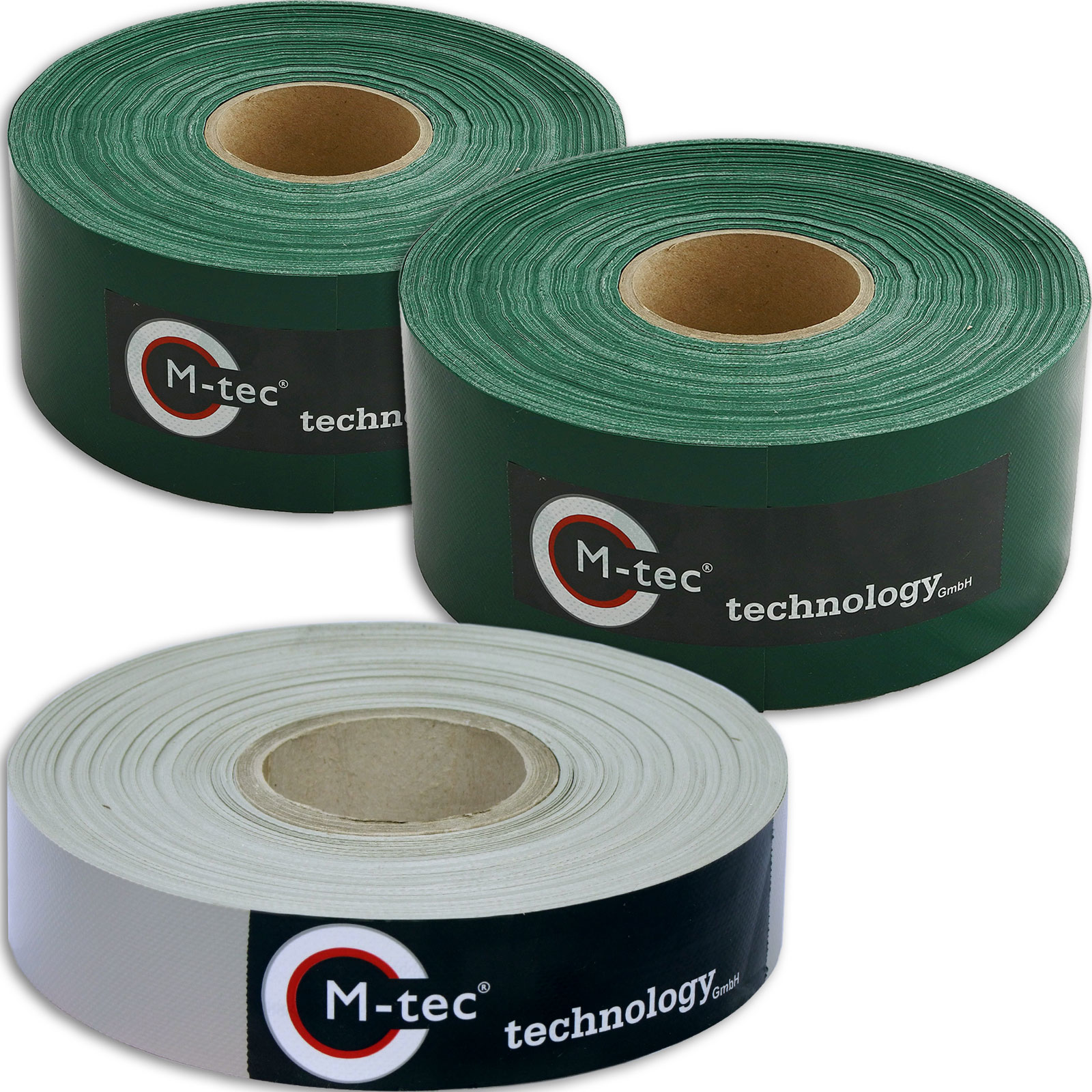 M-tec Profi-line ® SET moosgrün / steingrau H=2x7,5 + 1x4cm L=65m 