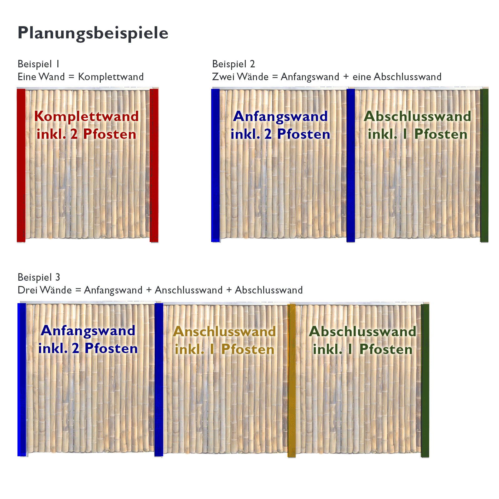 Bambuswand Anfangswand